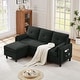 preview thumbnail 44 of 49, 77.36" L Shaped Sectional Sofa with Side Storage Pocket and Reversible Ottoman