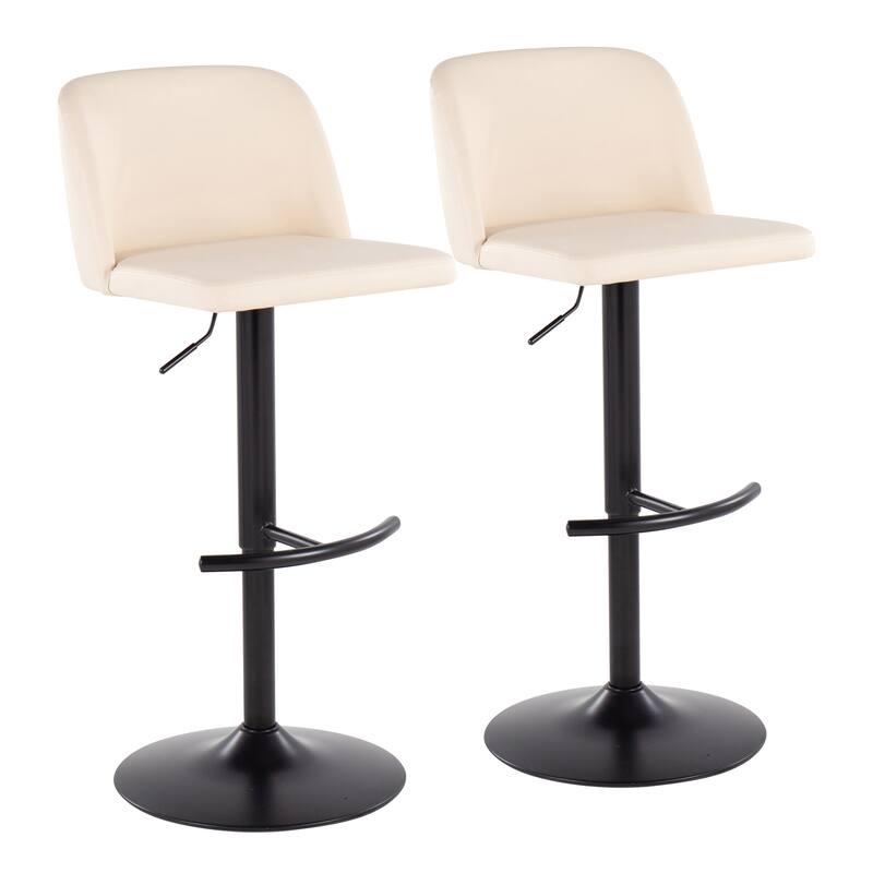 Strick & Bolton Oscar Adjustable Bar Stool with Rounded T Footrest (Set of 2)