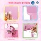 preview thumbnail 9 of 7, 2-in-1 Vanity Desk and Chair for Kids with Flip-Top Mirror and Organizer - 27.5" x 13.5" x 24"
