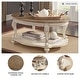 preview thumbnail 3 of 5, Signature Design by Ashley Realyn Oval Cocktail Table - 48.13" W x 34" D x 19.88" H