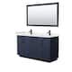Option Dark Blue, Black Trim, Carrara Cultured Marble Top