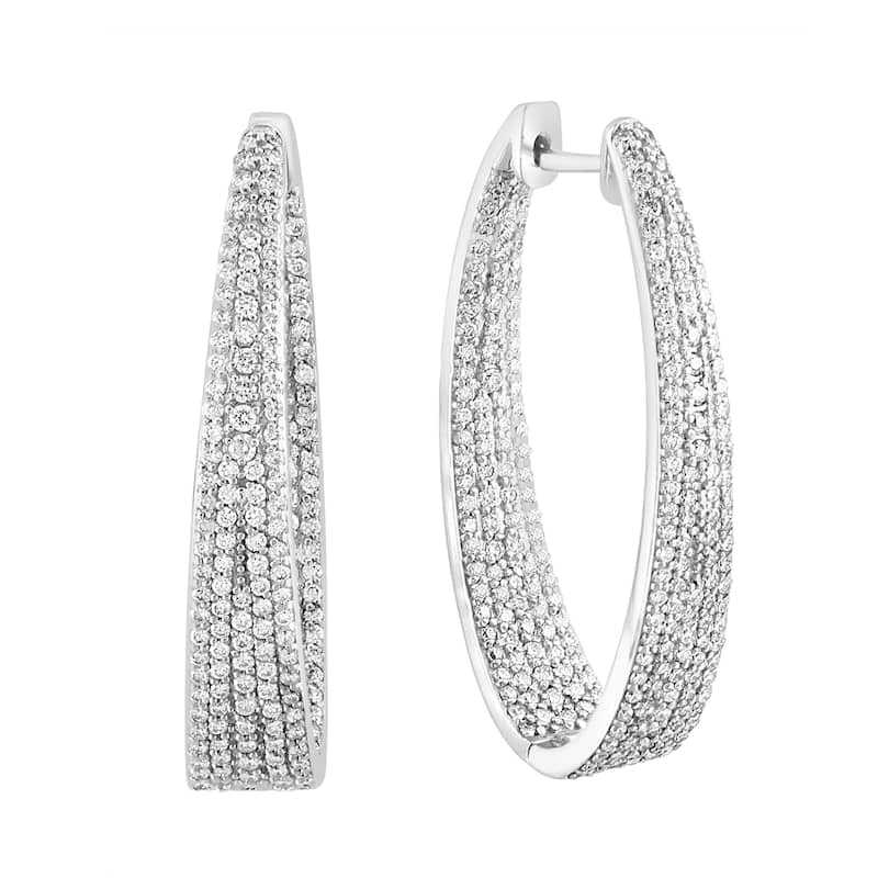 EFFY 14K White Gold Diamond Earrings