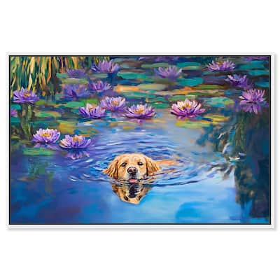 Watery Wag I Canvas by Art Remedy