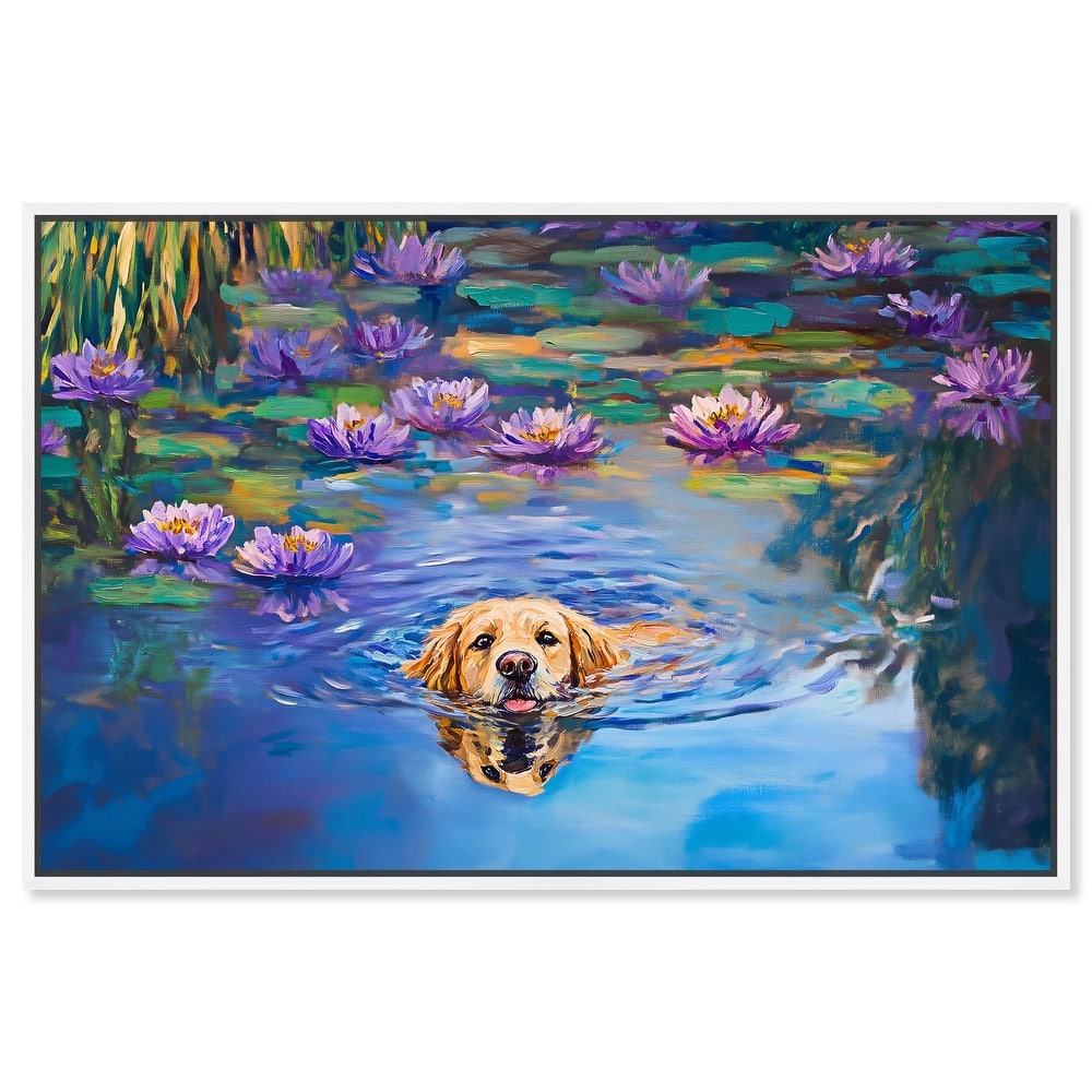 Watery Wag I Canvas by Art Remedy