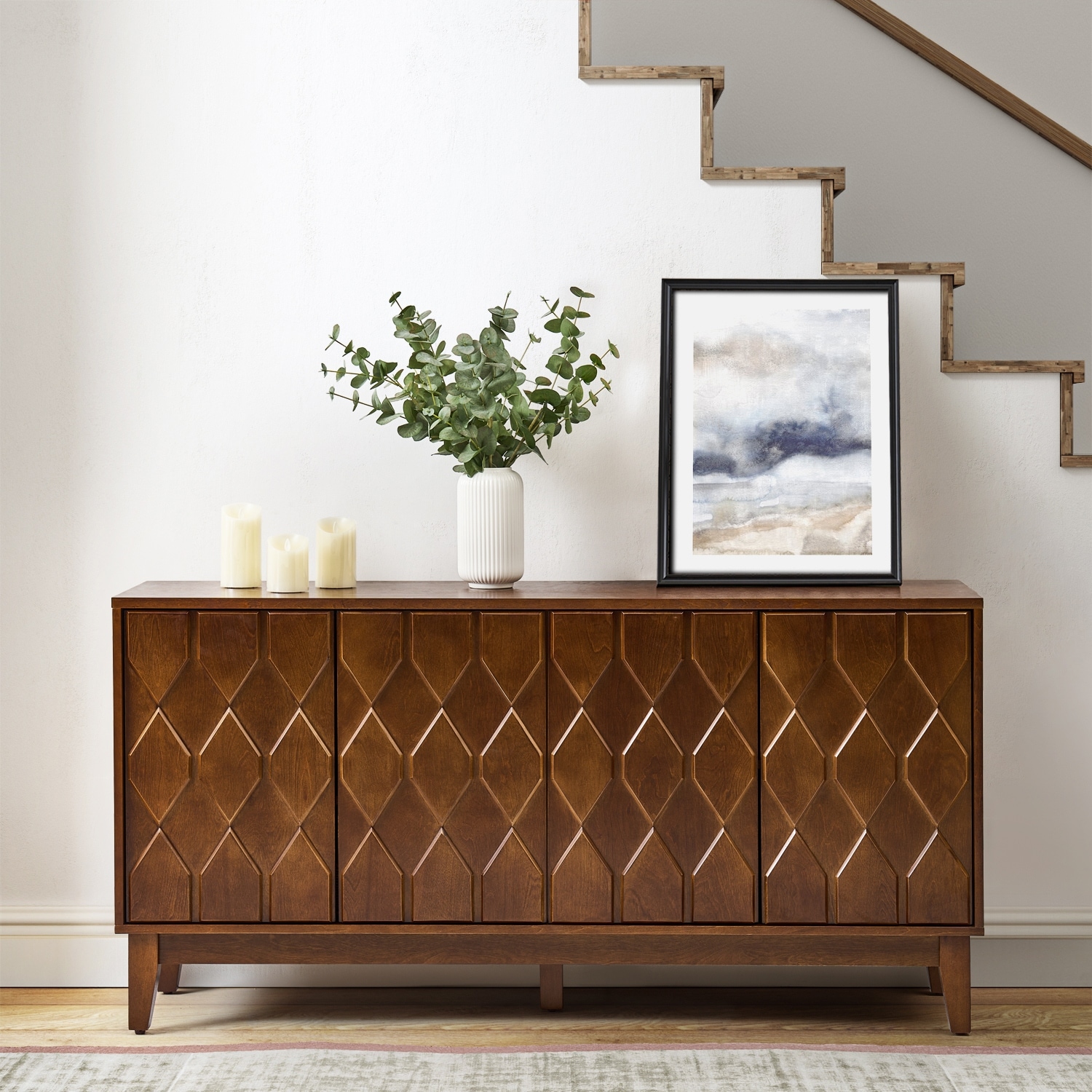HULALA HOME Olympia Modern Storage Sideboard with Adjustable Shelves