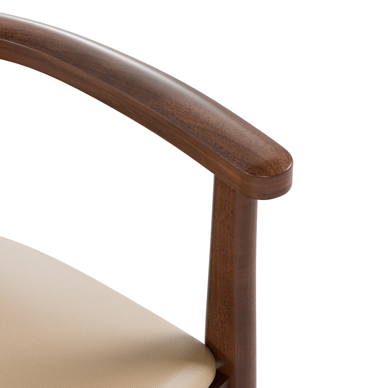 Furniture of America Abigail I Mid-Century Modern 5-Piece Rich Walnut Solid Wood Dining Set