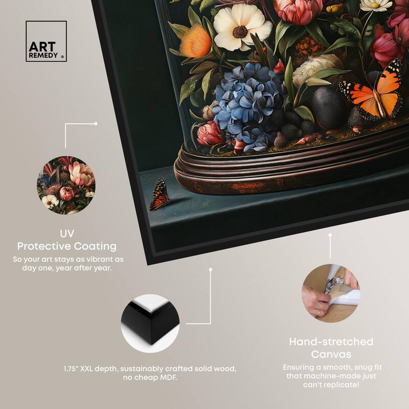 Bell Jar Garden II Canvas by Art Remedy