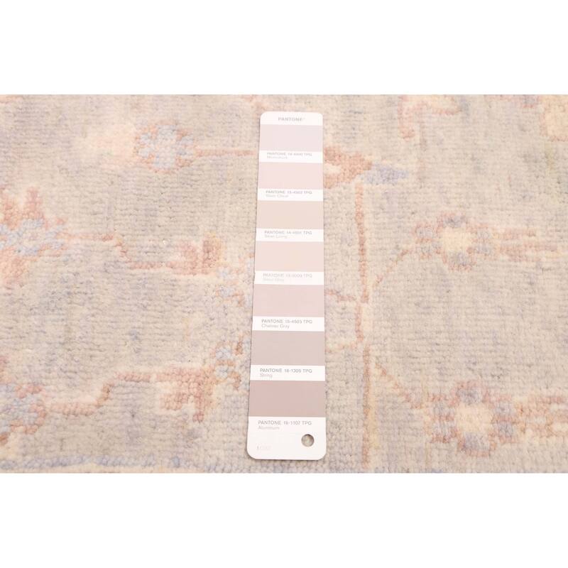 ECARPETGALLERY Hand-knotted Finest Oushak Grey Wool Rug - 10'0 x 14'0