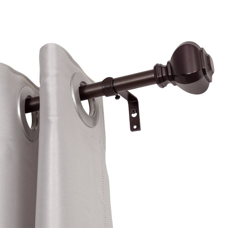 UTOPIA ALLEY 3/4 Inch Curtain Rod - Curtain Rods for Windows 28 to 48 Inch, Adjustable Drapery Rods - Bronze