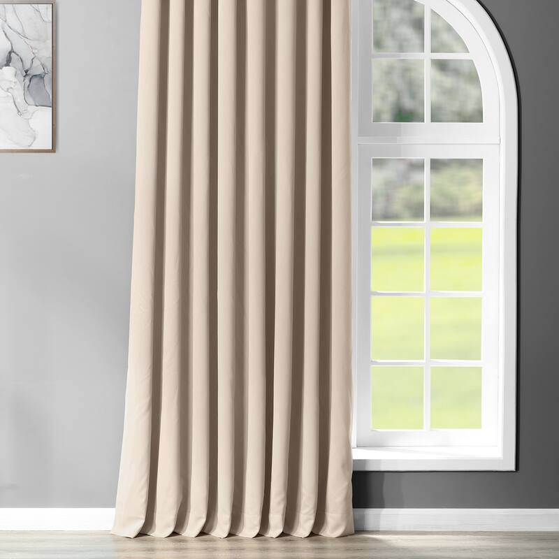 Exclusive Fabrics Extra Wide Room Darkening Grommet 84-inch Curtain (1 Panel) - 100 x 84
