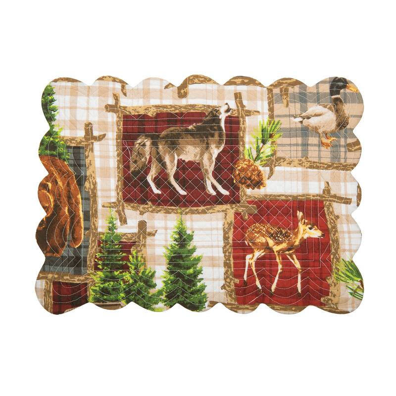 Bryson Retreat Woven Reversible Rustic Lodge Placemat Set of 6 - Set of 6