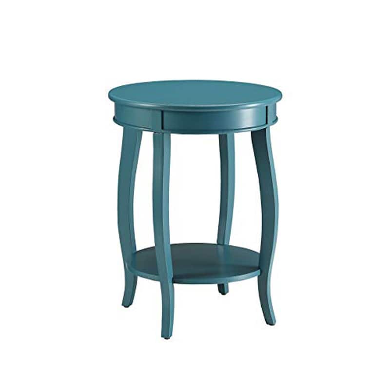 Affiable Side Table, Teal Blue - 24 H x 18 W x 18 L Inches - Teal Blue