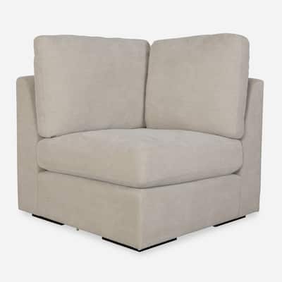 Refuge Solid Modular Corner Seat for Sectional Sofa - 37.5" - Sand Gray