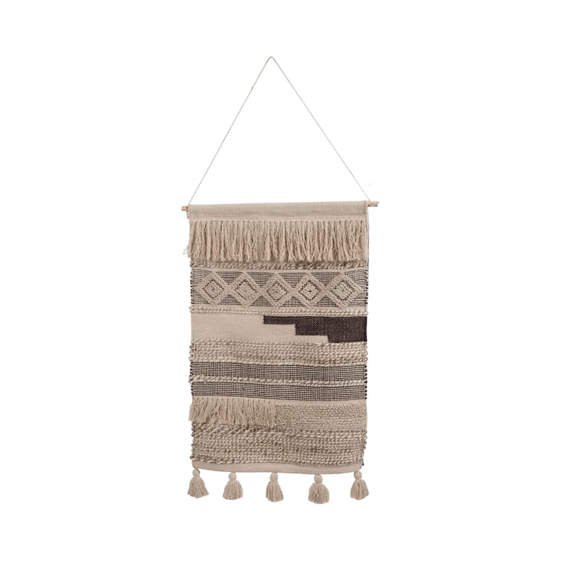 Sagebrook Home Boho Natural Fiber Wall Art Wall Hanging Tapestry - Woven Natural