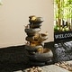 preview thumbnail 18 of 44, Glitzhome 24-inch Outdoor 2-tier Faux Pebbles Polyresin Birdbath Fountain with Pump