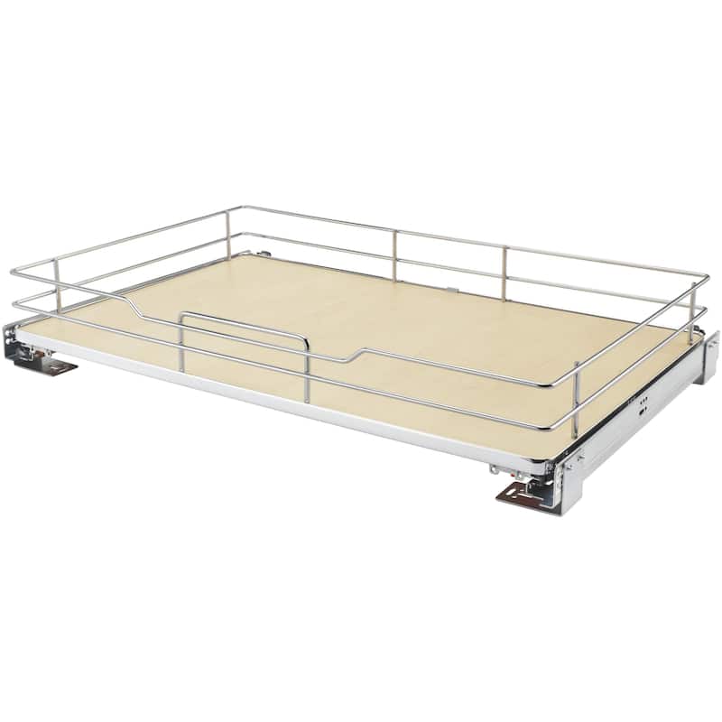Rev-A-Shelf 5330 Series 32-1/2 Inch Pull Out Cabinet Organizer Basket - Maple