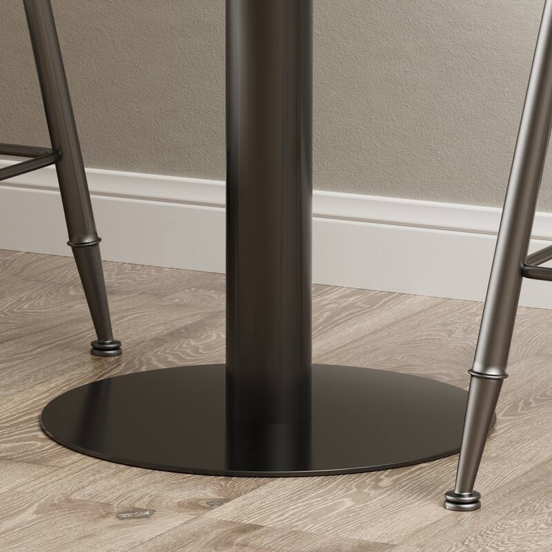 Round White Slate Top Heavy Duty Dining Bar Table