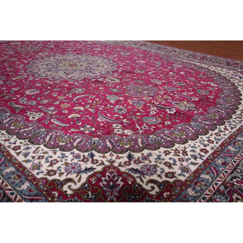 Traditional Kashan Turkish Large Rug Machine Made Carpet - 9'8" x 13'6"