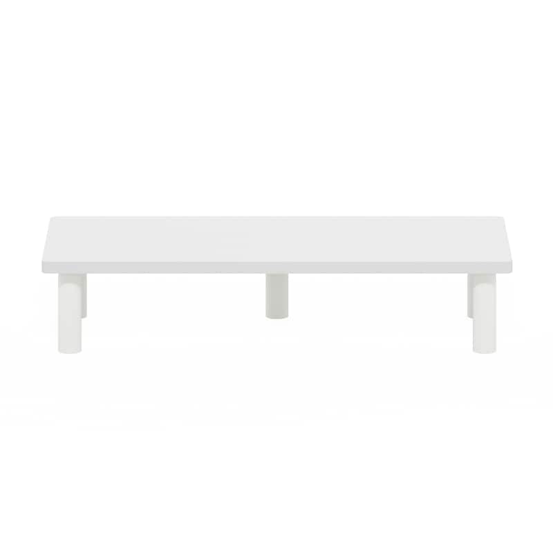 Furinno Turn-N-Tube Monitor Riser Stand, White/White