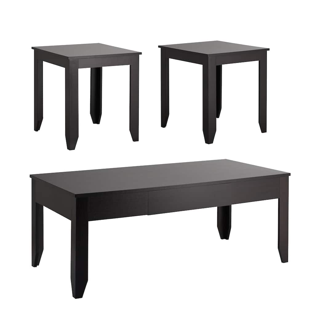 Furniture of America Pelise Contemporary Brown 3-piece Accent Table Set