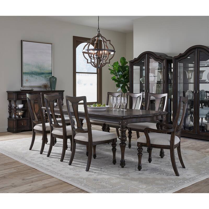 Cooper Falls Dining Table with Turned Legs - 41.97"W x 29.98"H x 99.96"D
