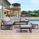 preview thumbnail 18 of 27, Industrial Style Outdoor Sofa Combination Set