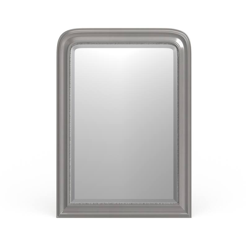 Allan Andrews Arched Metallic Wood Framed Sterling Wall Mirror