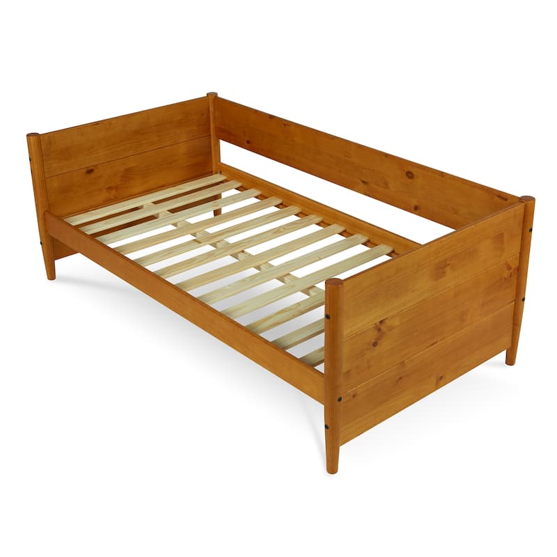 Mid-Century Modern Twin Size Day Bed with Twin Trundle