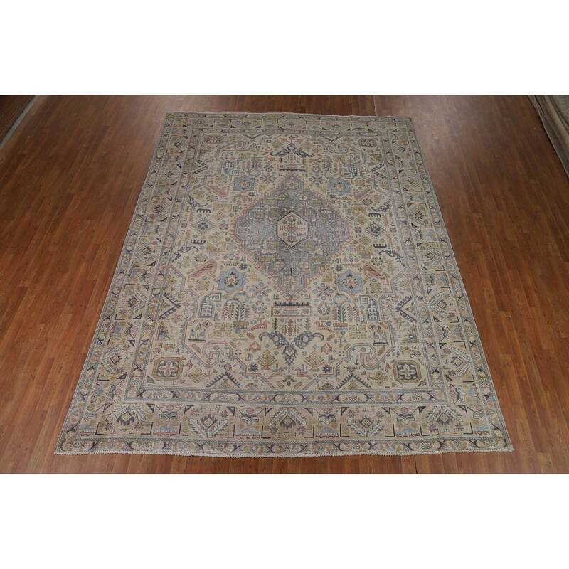 Beuge Tabriz Persian Rug Traditional Hand-Knotted Wool Carpet - 8'8"x 11'2"