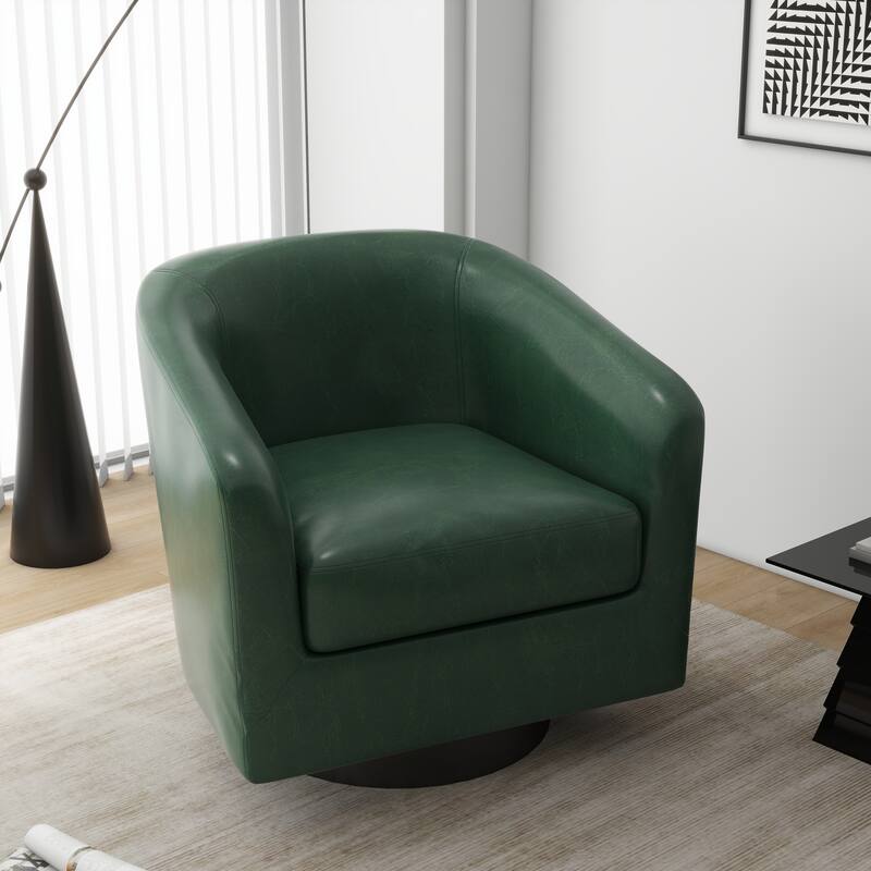 Modern 360°Swivel Accent Chairs Barrel Armchairs