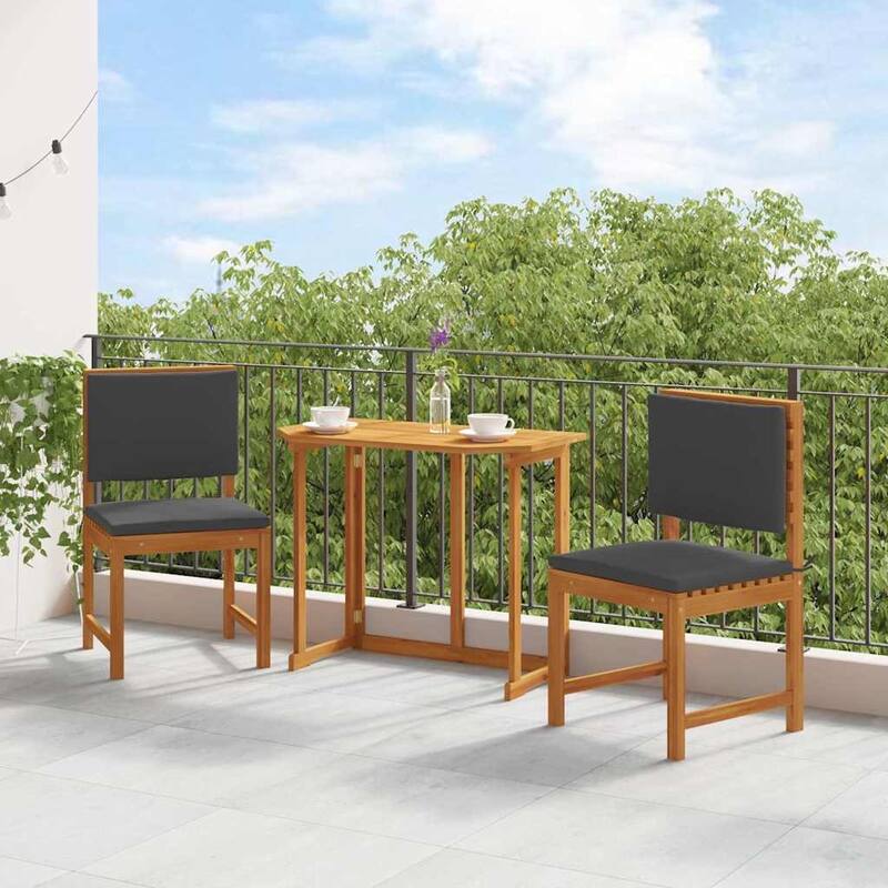 vidaXL Garden Chair 50 x 50 x 91cm Solid Acacia wood - 19.7 x 19.7 x 35.8
