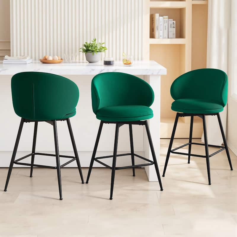 26"/ 30" Upholstered Swivel Bar Stools Counter Height Barstool
