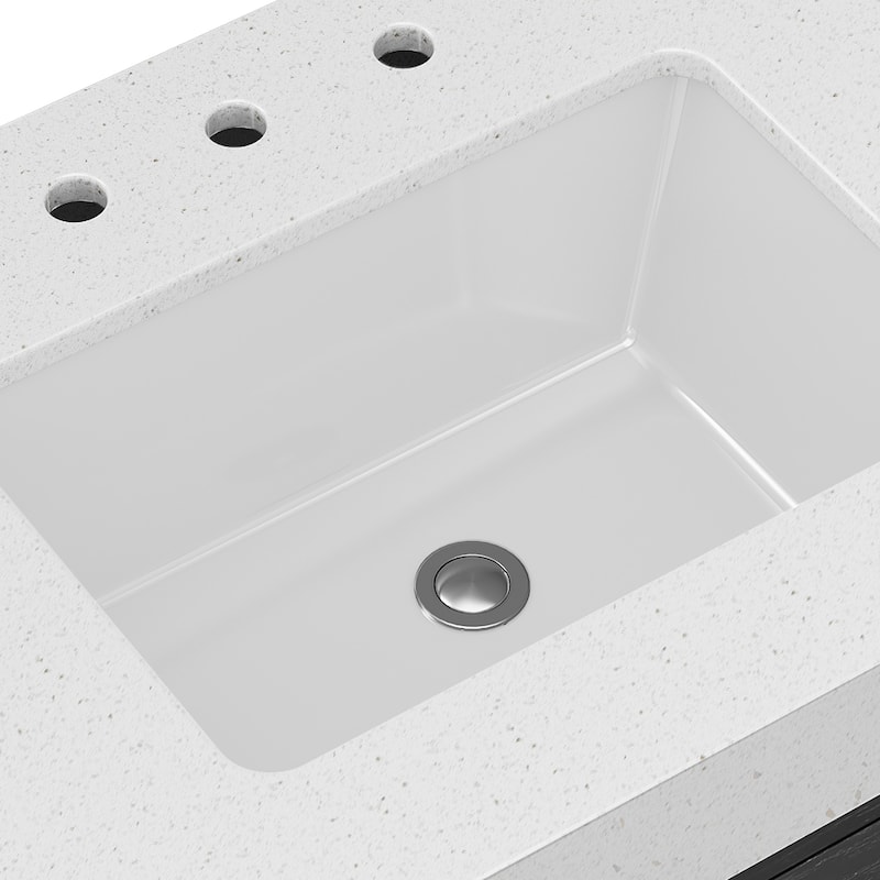 Moasis 40"/48" Wide Floating Wall Mounted Bathroom Vanity with 2 Drawers & 2 Storage Cabinet