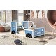 preview thumbnail 4 of 10, Twin Size Classic Car-Themed Platform Bed with Decorative Wheels and Side Doors