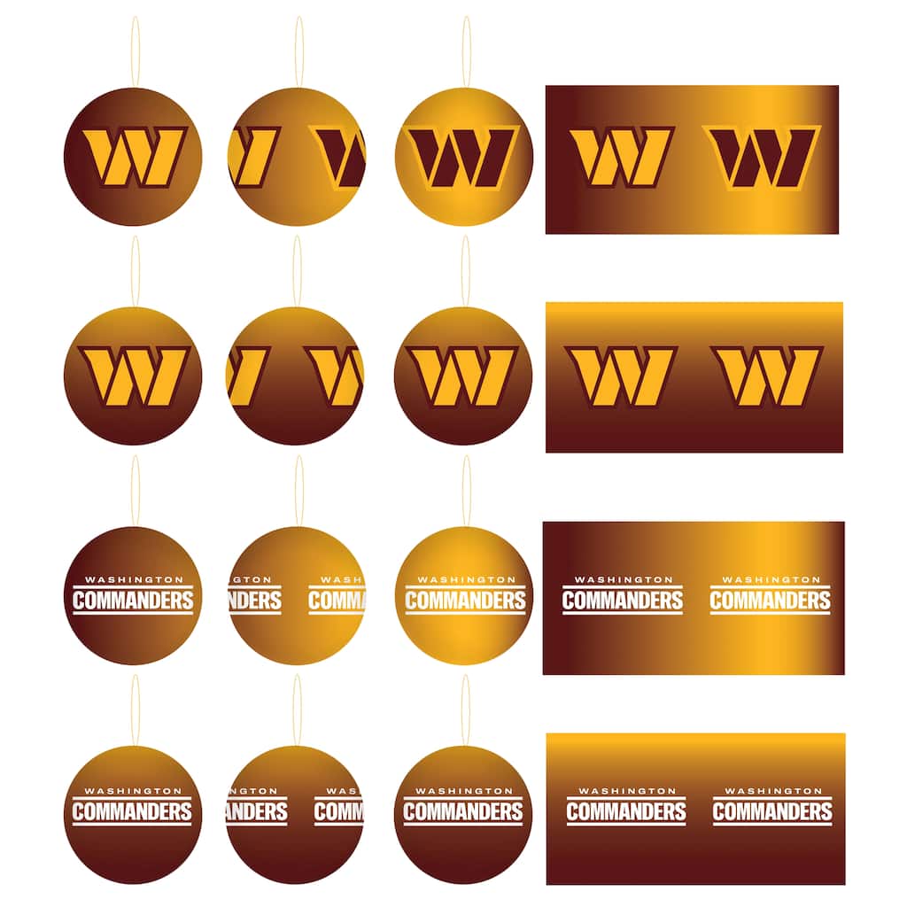 12pc Ornament Set, Washington Commanders
