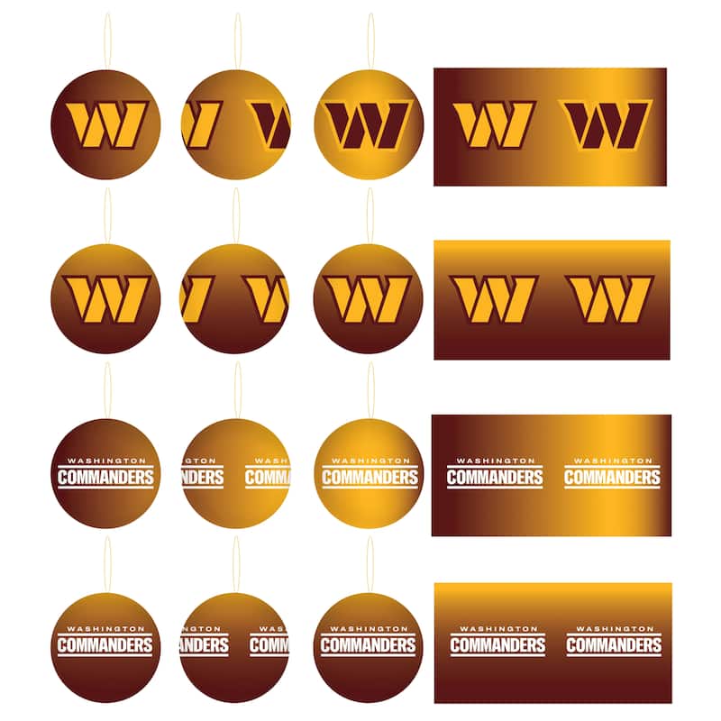 12pc Ornament Set, Washington Commanders