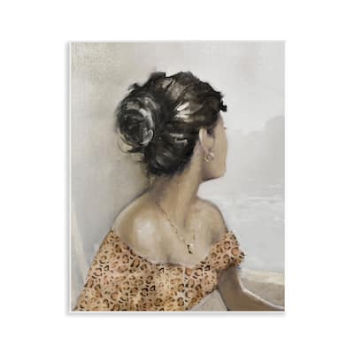 Stupell Woman Looking Away Portrait Wall Plaque Art Design By E. Anthony Orme