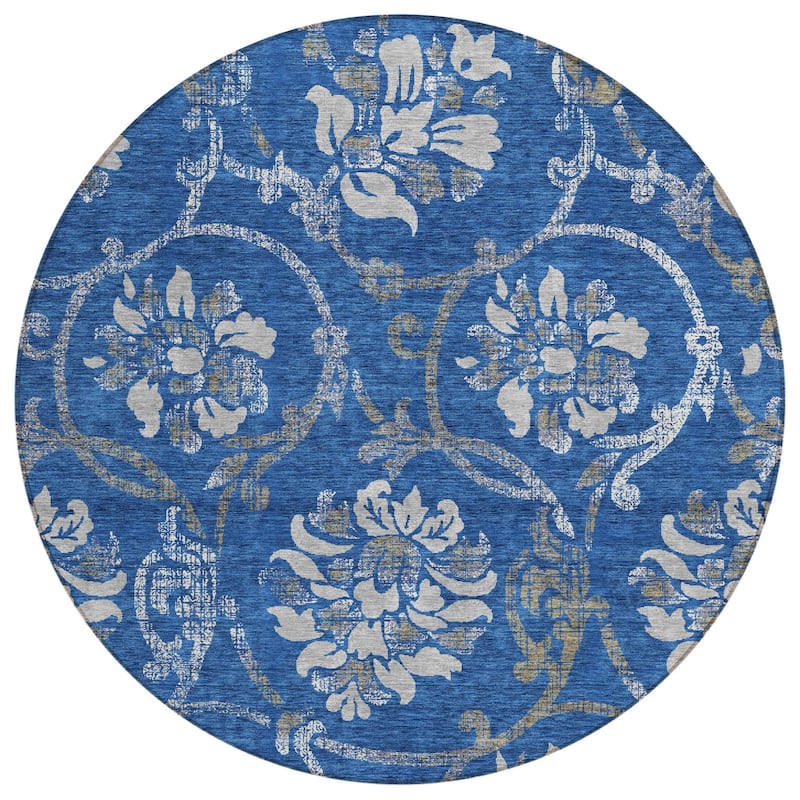 HomeRoots Floral Traditional Rectangle Outdoor Rug