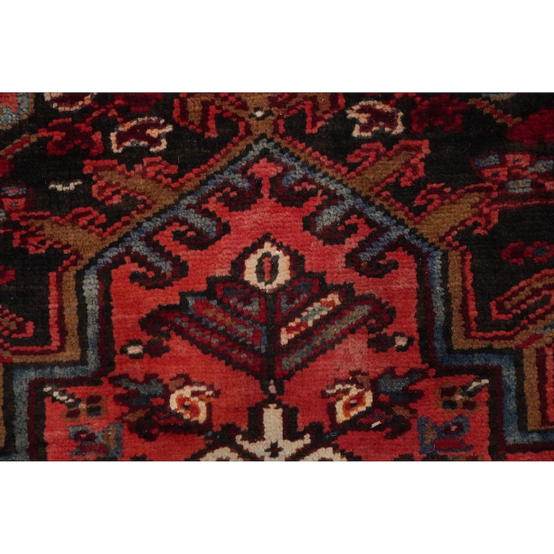 Hand Knotted Oriental 100% Wool Carpet Traditional Medallion Red Heriz Area Rug - 11' 7'' X 9' 2''