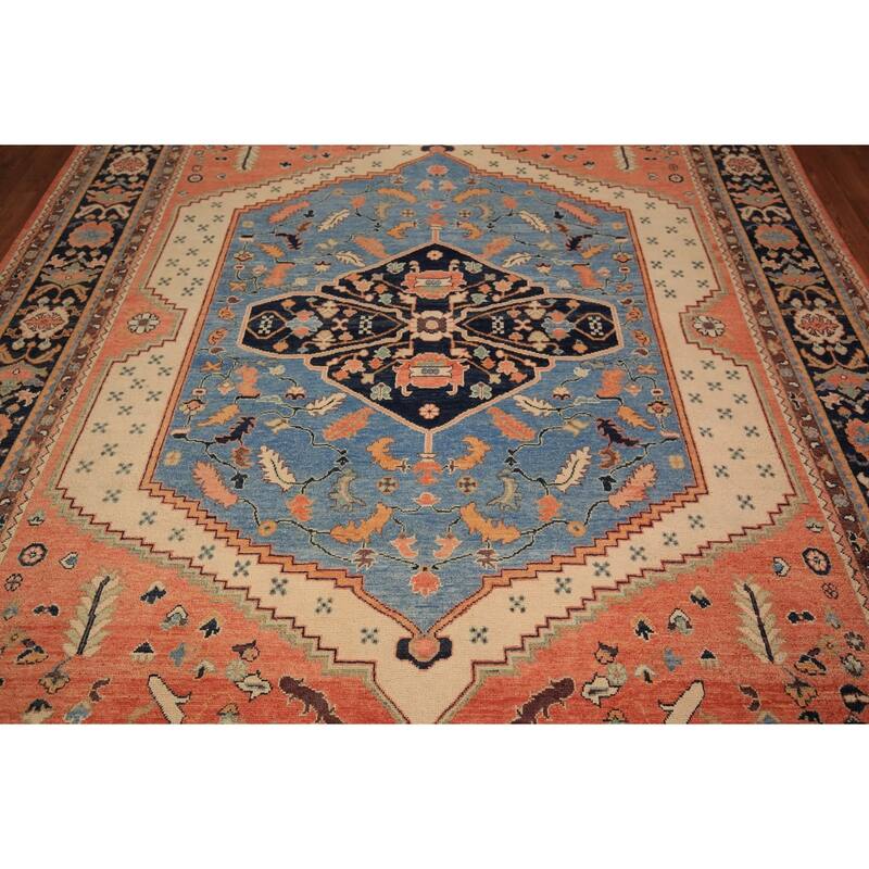 Vegetable Dye Sultanabad Oriental Area Rug Handmade Wool Carpet - 8'3" x 9'7"