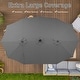 preview thumbnail 61 of 62, 15ft Patio Umbrella Outdoor Market Umbrella with Base and LED Lights