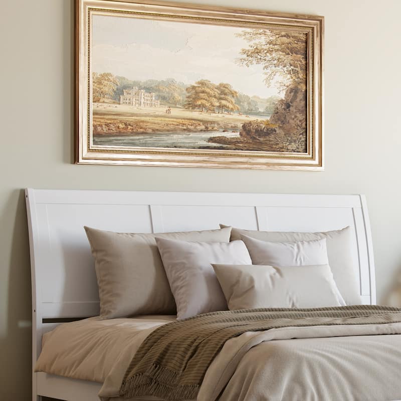 AFI Portland Headboard with Attachable Charger - White - King