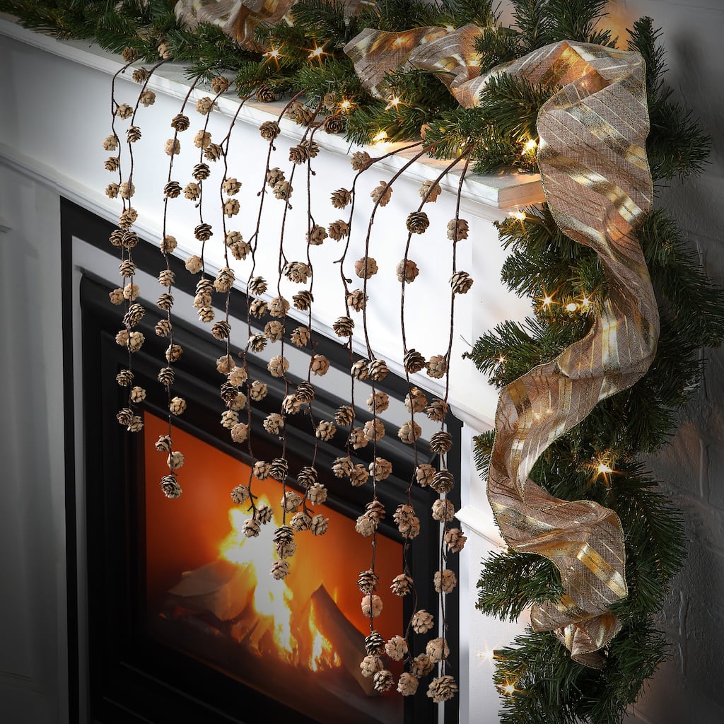 51" Plastic Hanging Pinecone Spray Set of 3