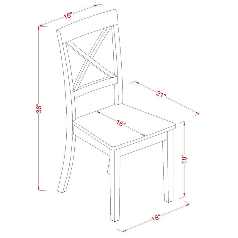 East West Furniture Dining Table Set Contains a Square Table with Butterfly Leaf and 4 Dining Chairs with a Bench, Cappuccino
