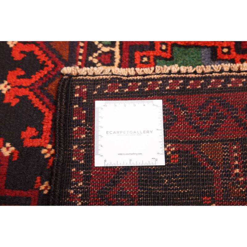 ECARPETGALLERY Hand-knotted Teimani Black, Red Wool Rug - 3'8 x 6'4