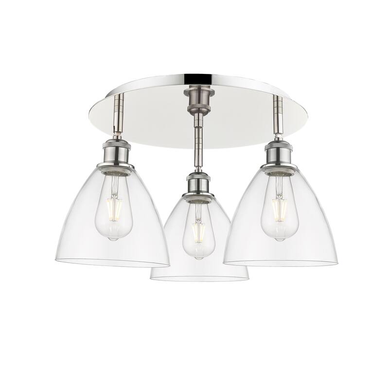 Innovations Lighting Bristol Glass - 3 Light 19" Flush Mount