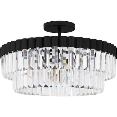 Starlight 4-Light Matte Black Semi-Flush Mount
