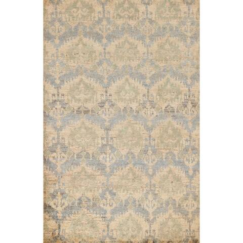 Indoor/ Outdoor Abstract Oushak Oriental Area Rug Hand-knotted Carpet - 5'8" x 8'7"