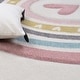 preview thumbnail 8 of 10, Kids Rug for Nursery with Rainbows & Hearts in Cream Pastel