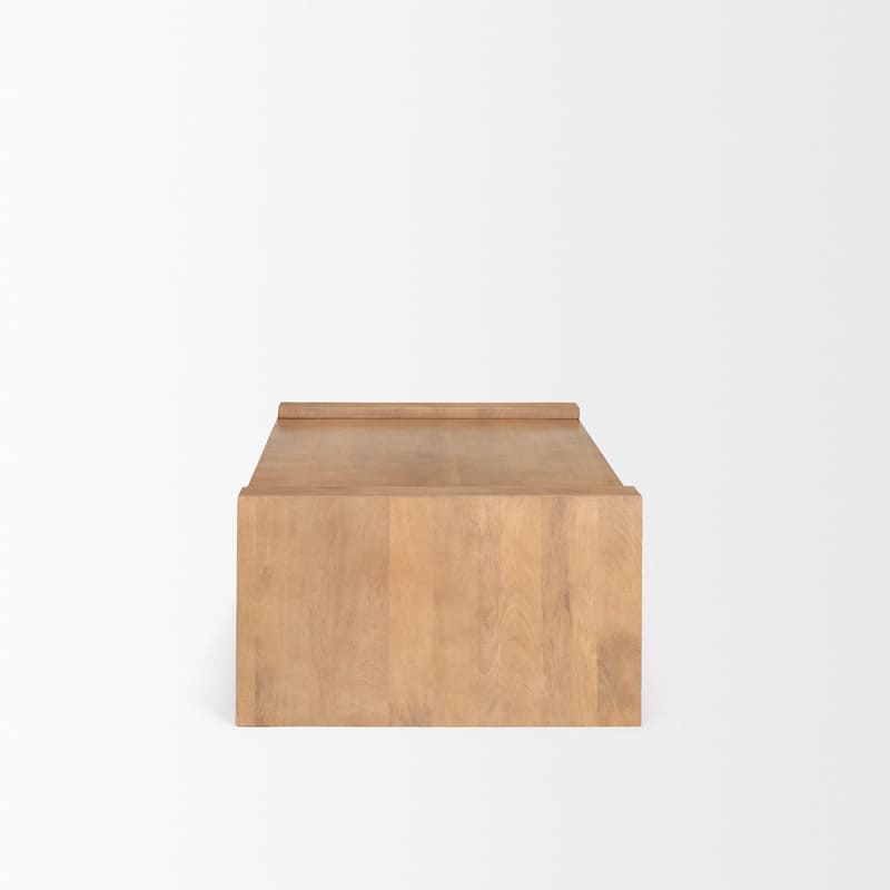 Wesson Brown Wooden Rectangular Coffee Table